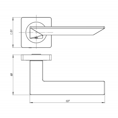 РУЧКА РАЗДЕЛЬНАЯ ULTRA JK SN/CP-3 МАТОВЫЙ НИКЕЛЬ/ХРОМ