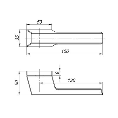 РУЧКА РАЗДЕЛЬНАЯ BRICK UCS SN-3 МАТОВЫЙ НИКЕЛЬ